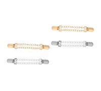 4 Pcs Stylish Clip-on Formal Dresses Sweater Womens Sweaters Clips Scarf Cardigan Brooch Women Dress Clip Miss The Chain Zinc Alloy Zipper