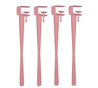 4 Pcs Table Clamp Legs,Adjustable Metal Table Legs,Metal Iron Dining Desk Legs,F-Shape Coffee Table Legs,for DIY Furniture Console,No Punching,Detachable Furniture Legs (40cm(16in),Pink)