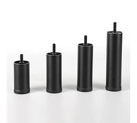 4 Pcs Table Legs Metal, Furniture Legs Adjustable, Furniture Feet Black/Gold/Silver, DIY Replacement Legs, with Screws, for Sofa Desk Cabinet Dining Table,Black-20cm/7.87in