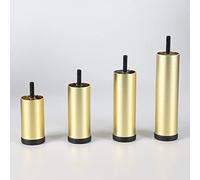 4 Pcs Table Legs Metal, Furniture Legs Adjustable, Furniture Feet Black/Gold/Silver, DIY Replacement Legs, with Screws, for Sofa Desk Cabinet Dining Table,Gold-10cm/3.9in