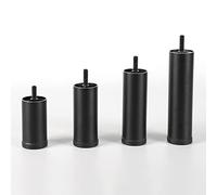 4 Pcs Table Legs Metal, Furniture Legs Adjustable, Furniture Feet Black/Gold/Silver, DIY Replacement Legs, with Screws, for Sofa Desk Cabinet Dining Table,Black-25cm/9.8in
