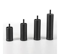 4 Pcs Table Legs Metal, Furniture Legs Adjustable, Furniture Feet Black/Gold/Silver, DIY Replacement Legs, with Screws, for Sofa Desk Cabinet Dining Table,Black-15cm/5.9in