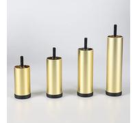 4 Pcs Table Legs Metal, Furniture Legs Adjustable, Furniture Feet Black/Gold/Silver, DIY Replacement Legs, with Screws, for Sofa Desk Cabinet Dining Table,Gold-6cm/2.36in