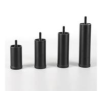 4 Pcs Table Legs Metal, Furniture Legs Adjustable, Furniture Feet Black/Gold/Silver, DIY Replacement Legs, with Screws, for Sofa Desk Cabinet Dining Table,Black-6cm/2.36in