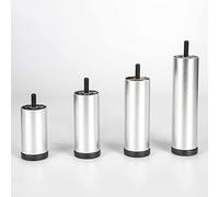 4 Pcs Table Legs Metal, Furniture Legs Adjustable, Furniture Feet Black/Gold/Silver, DIY Replacement Legs, with Screws, for Sofa Desk Cabinet Dining Table,Silver-20cm/7.87in