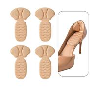 4 Pcs Taloneras para Zapatos, Protector Talon Zapatos, Plantillas para Reducir Talla Zapato, Anti-Slip Heel Grips, Almohadilla Talon para Mejorar la Comodidad del Zapato (Beige, Universal)