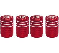 4 pcs Tapones de Válvula de Neumático para Alfa Romeo Tonale SUV 2022+, Set de Tapones para Válvulas de Neumáticos de Aluminio Anodizado, Resistentes a la Corrosión