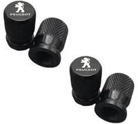 4 pcs Tapones de Válvula de Neumático para Peugeot 2008 3008 4008 5008 2010 2011 2012 2013 2014 2015, Set de Tapones para Válvulas de Neumáticos de Aluminio Anodizado, Resistentes a la Corrosión