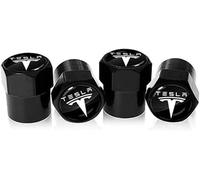 4 pcs Tapones de Válvula de Neumático para Tesla Model 3 XS 2016-2020, Set de Tapones para Válvulas de Neumáticos de Aluminio Anodizado, Resistentes a la Corrosión