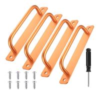 4 Pcs Tirador Puerta Corredera, Tiradores Puertas Correderas, Tirador de Puertas, Manijas para Puerta de Granero Interiores Exteriores Garajes Armarios Madera Cajones Gabinetes(180 mm, Doradas)