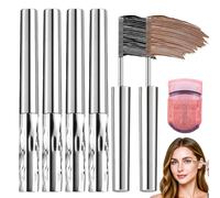 4 Pcs Tubing Metal Mascara De Pestañas Mascar En Forma Tubo Iron Rod,Con Rizador Pestañas,Natural Y Larga Duración, Resistente Agua Y Sudor,Crea Un Efecto Pestañas Rizadas En 3D(Negro+Marrón)
