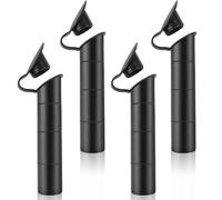 4 PCS Tubo del Tubo Interno CAENTO 30 ° Inclinado 2x2x9 en Soporte de la Barra de Pesca con Tapa del Soporte de la caña de Pesca cilíndrica Oval