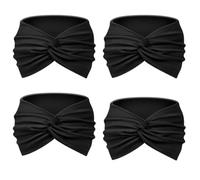 4 Pcs Turban Headbands for Women, Wide Vintage Head Wraps, Knotted Cute Hair Bands Accessories, Wide Headbands for Women's Hair, Yoga Elastic Headband, for Yoga & Workout