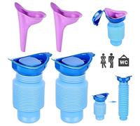 4 Pcs Urinario de Emergencia 750 ml, Orinal Portati, Urinario Portátil de Emergencia para Adultos y Niños, Unisex Urinario Retráctil Portátil, Adecuado para Camping, Senderismo, Viaje
