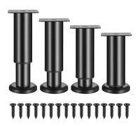 4 PcsPatas para Muebles Regulables 12-18 cm, Patas Regulables para Muebles, Pies Niveladores Ajustables, pPatas de Armario, Patas Nivelador para Mesa Sillas Sofá Escritorios Cómodas Cama Pies