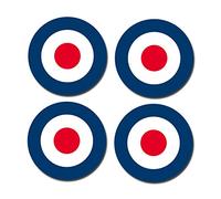 4 pegatinas de vinilo brillante de 100 mm - RAF Roundel The Who Mod Target Vespa #0216 (autoadhesivas)