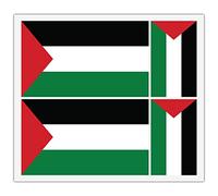 4 pegatinas de vinilo con la bandera de Gaza Palestina para espejo de parachoques de coche, iPad Van Laptop