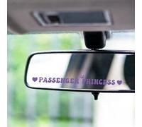 4 pegatinas de vinilo para pasajero, princesa, corona de estrellas de corazón de rosa, pegatinas impermeables para espejo de coche (morado)