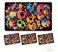 4 pegatinas divertidas para tarjetas de crédito, diseño de esqueleto, para Halloween, tarjetas de débito, para la mayoría de las llaves de transporte, tarjetas bancarias, resistentes al agua, para
