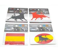 4 pegatinas para coche. bandera española y toro. el toro de españa. Calcomanías para autos, Calcomanías para parachoques de autos 8x10cm