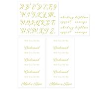 4 pegatinas "¿Serás mi dama de honor?", pegatinas doradas, suministros de decoración para cajas de invitación de dama de honor, artículos de decoración exquisitos, adecuados para bodas Bridesmaid