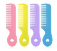 4 peines coloridos para el pelo del bebé para recién nacidos, cerdas de punta redonda, lindo peine de aseo del bebé para piel sensible del cuero cabelludo para bebés, niños pequeños, kit de cuidado de