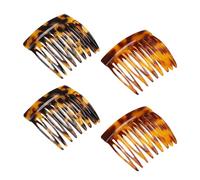 4 peines franceses para el cabello, peinetas retro para mujer, peine lateral francés, para varios peinados en muchas ocasiones (ámbar, concha de tortuga oscura)