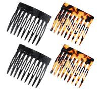 4 peines franceses pequeños, 2 colores, peine lateral francés, pinzas para mujer, pequeños peines decorativos para cabello fino, mujeres, niñas, peinados trenzados