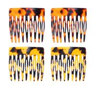 4 peines laterales franceses para mujer, peines laterales decorativos para cabello fino, estilo vintage, mini peines franceses para el pelo, para moño, moño, peinado, accesorios de peinado para niñas