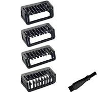 4 Peines One Blade 1/2/3/5 mm con Estuche Compatibles con QP2520 QP2630 QP2734 QP2824 & 360 Pro Series Peines Bidireccionales Accesorios para Afeitado y Estilizado