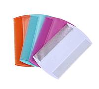 4 peines para piojos, peines de doble cara para mascotas, gatos y perros, peines de pelo de dientes finos, colores mezclados