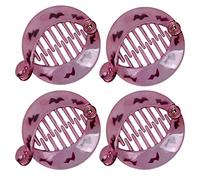 4 peines pequeños franceses redondos de plátano vintage peines laterales clip para el pelo pasador, peine para cola de caballo accesorios (rojo vino)