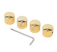 4 Perillas de Tono para Guitarra, Perilla de Bajo, Perillas de Control de Tono de Volumen, Perillas de Control de Cúpula con Reemplazo de Instrumento de Llave (dorado)