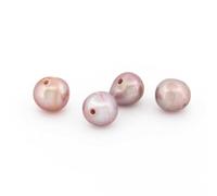 4 perlas cultivadas en agua dulce de color lila - 4,5 x 5 mm, agujero de 0,7 mm