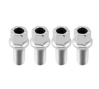 4 pernos de rueda M14x1.5x27 mm antirrobo zincados de acero aleado 40Cr SW17 con asiento a rótula tuercas de rueda seguras compatibles con llantas Aftermarket Audi Jetta VW Golf Bora Touran