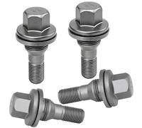 4 pernos de rueda y tuercas M12 x 1,25 - Tornillos de rueda de alta calidad para Citroën Peugeot, incluye tuerca de seguridad, apto para C2, C3, C4, C5, 206, 207, 308, 407