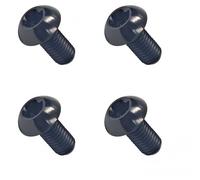 4 pernos de titanio M5 x 12 mm, sujetadores de hardware profesionales, montaje de jaula for botella de agua for bicicleta(Black)