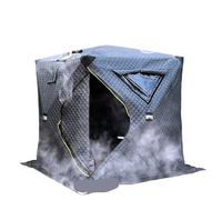 4-Person Pop-Up Ice Fishing Tent, Winter Hot with Stove Jack, 5000mm Waterproof Portable Sauna Shelter