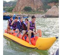 4 personasWater - Barco inflable tipo plátano reforzado, tubo de remolque inflable para deportes acuáticos, tubo de remolque de remo