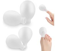 4 pezzi Gel Finger Cots, punta in gel, diametro 15 mm/11 mm, protezione dita in silicone, morbida protezione per dita dei piedi, con 2 misure, protezione per le dita, protezione impermeabile per le