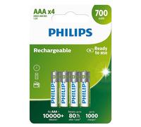 Philips Pilas Recargables 700mAh AAA HR03 Pack 4 Unidades