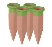 4 Picos riego plantas Conos riego macetas Regadores arcilla terracota y verde