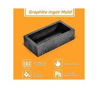 4 Piece 1 Kg Graphite Ingot Mould Casting Ingot Crucible Mould Silver Gold Ingot Mould Melting Cast