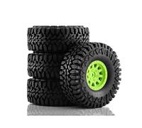4-Piece 110mm Wheels and Tires for 1/10 RC Rock Crawlers - Fits Axial SCX10 and TRX4 Models