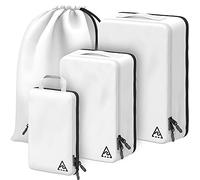 4-Piece Deluxe Compression Packing Cubes Travel - Maximize Space In Luggage With Double Capacity Design, Cubos de embalaje de compresión de lujo para viajes, grandes, pequeños y medianos