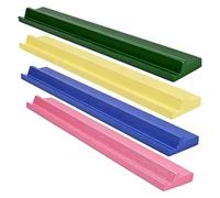 4-Piece Madera Mahjong Racks - Compact Dominoes Game Organizer, Bastidores de azulejos de madera Majiang para el hogar Festive House Party Travel Club Holiday Family Gatherings