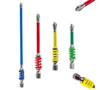 4 Piece Magnetic Phillips Screwdriver Bits 1/4 Hex Handle, Spring Loaded Dr
