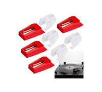 4-Piece Replacement Diamond Needle for PM Turntables, LP Vinyl Records, Audio Turntables, and Vinyl Players - Spare Part