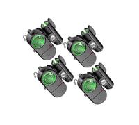 4-Piece Sensitive Electronic Fishing Bite Alarms with Sound & LED Indicator, L-Shape Clips for Carp Fishing