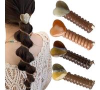 4 Pieces No Damage Soft Elastic Spiral Hair Ties, Hair Ties For Women Braided Telephone Spiral, Twisted Hair Wire Pony Hairwire, Soft Stretchy Hair Accessories (C)
